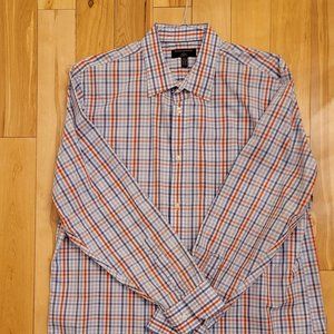 Banana Republic - Classic Fit Dress Shirt - Red/White/Blue Check XL 17-17.5